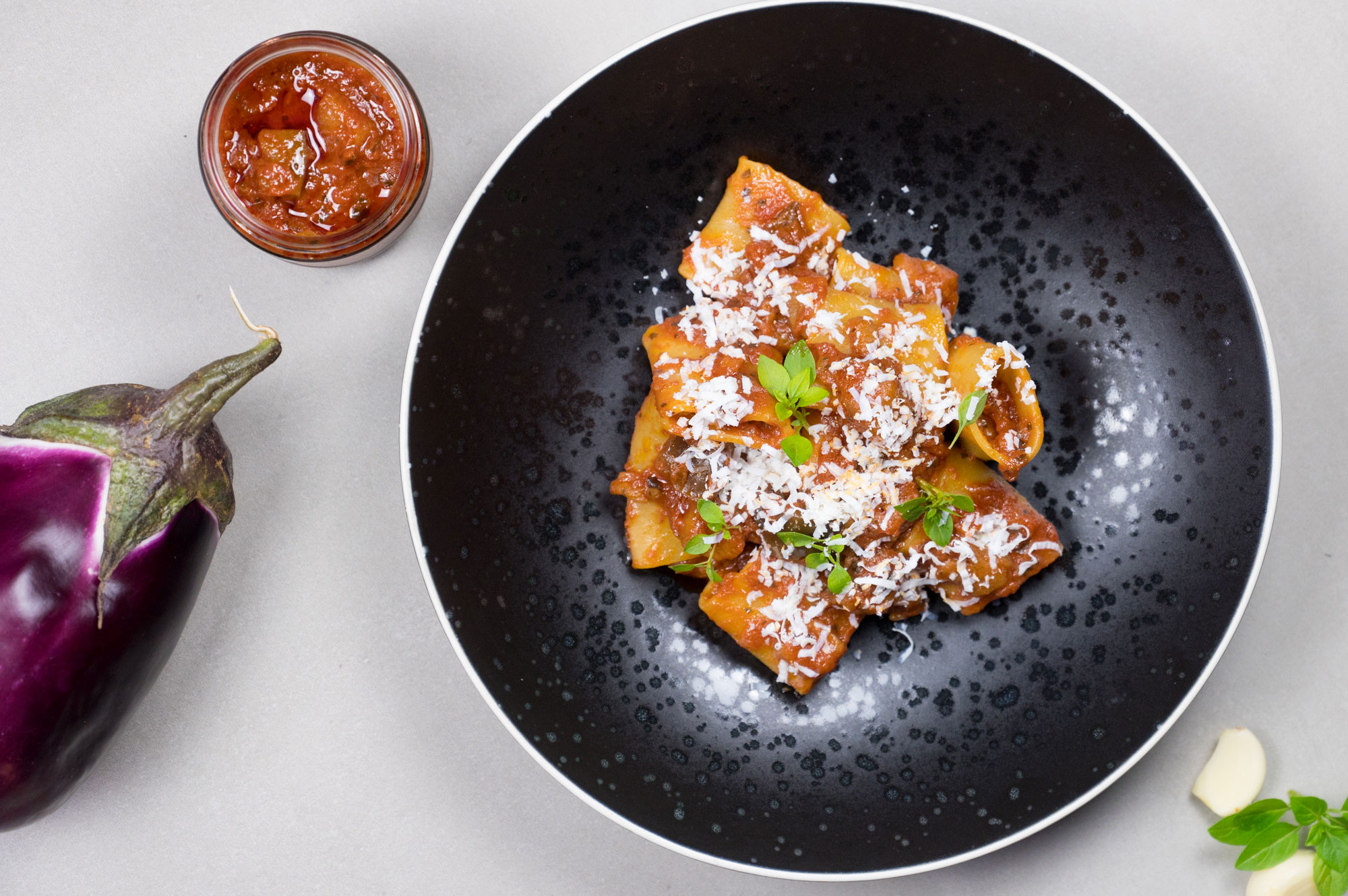 Pasta con al sugo pronto alla Norma